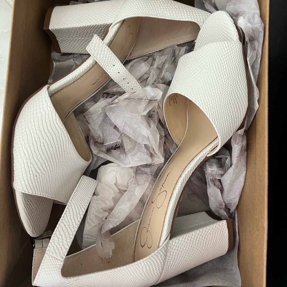 Brand new white heels